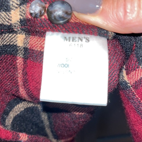 VTG Woolrich Black Red Plaid Flannel 6118 - Picture 4 of 4